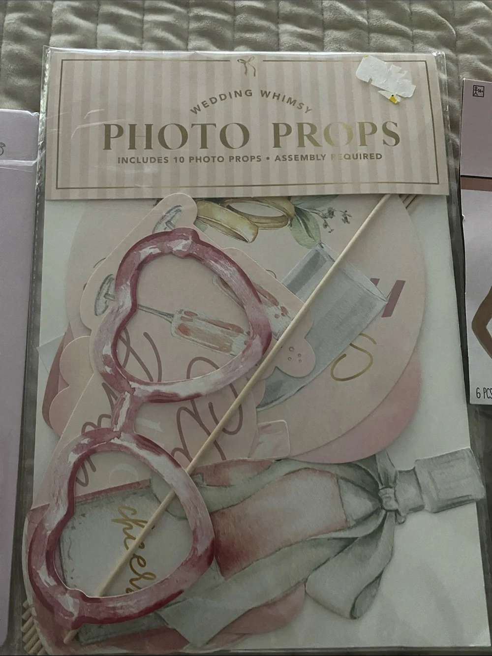 Unbranded Pink Bridal Photo Props & Bachelorette Party Game Set